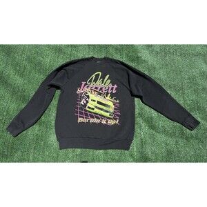 Vintage 90s NASCAR Dale Jarrett Burnin It Up Black Crewneck Size XL Oneita
